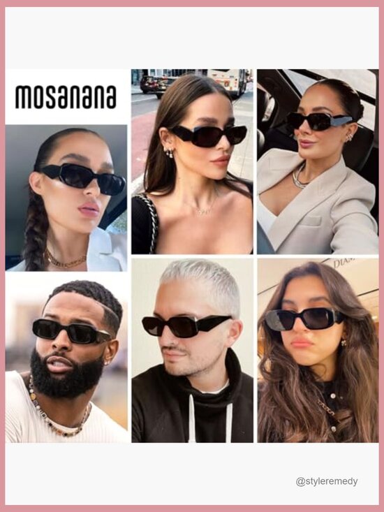 Plastic Rectangle Sunglasses with UV400 Protection main image 5